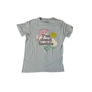 Black Matter I'm Dead Inside Dolphins & Sunshine Funny T Shirt Small